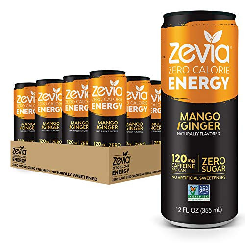 Zevia ZeroCalorie Naturally Sweetened Energy Drink Mango Ginger 12 Ounce Pack of 12 Packaging May Vary Zevia ZeroCalorie Naturally Sweetened Energy Drink Mango Ginger 12 Ounce Pack of 12 Packaging May Vary
