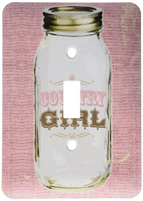 3dRose LSP_165873_1 Mason Jar On Burlap Country Girl in Toggle Switch, Pink 3dRose LSP_165873_1 Mason Jar On Burlap Country Girl in Toggle Switch, Pink