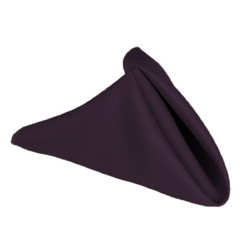 LinenTablecloth 20-Inch Ambassador Napkins (1-Dozen) Eggplant