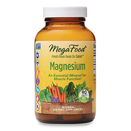 MegaFood Magnesium Helps Maintain Nerve and Muscle Function Essential Mineral Dietary Supplement Vegan 90 Tablets 90 Servings FFP
