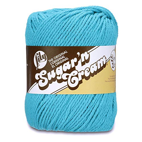 Spinrite Lily Sugarn Cream Super Size Yarn Mod Blue 1