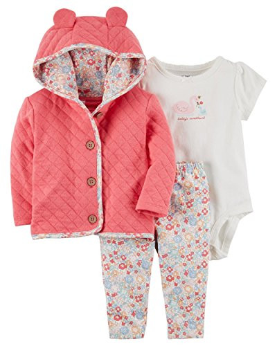 Carters Baby Girls 3 Piece Swan Little Jacket Set Newborn