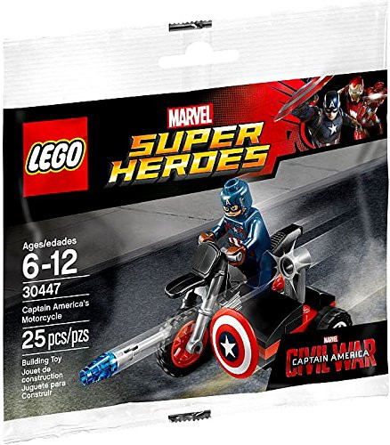 LEGO Marvel Captain America Civil War Captain Americas Motorcycle Mini Set #30447 [Bagged]