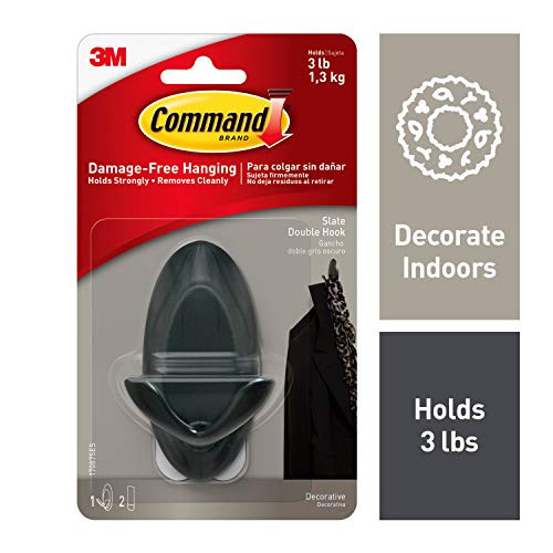 Command Slate Double Hook 1Hook 4Pack 4Hooks Total Great for dorm decor Command Slate Double Hook 1Hook 4Pack 4Hooks Total Great for dorm decor