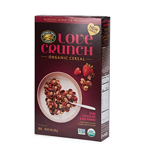 Natures Path Love Crunch Organic Cereal Dark Chocolate  Red Berries 10 Oz Box Pack of 6