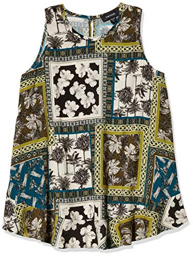 Karen Kane Womens Ruffle Hem TOP Print Large