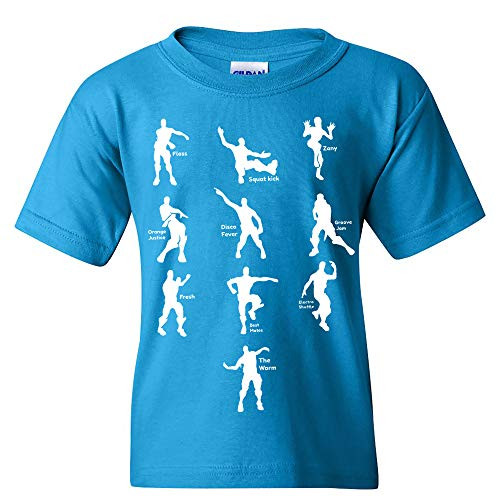 UGP Campus Apparel Emote Dances  Funny Youth T Shirt  Medium  Sapphire