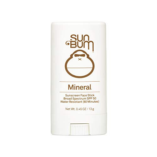 Sun Bum Mineral SPF 50 Sunscreen Face Stick  Vegan and Reef Friendly Octinoxate  Oxybenzone Free Broad Spectrum Natural Sunscreen with UVAUVB Protection  45 oz