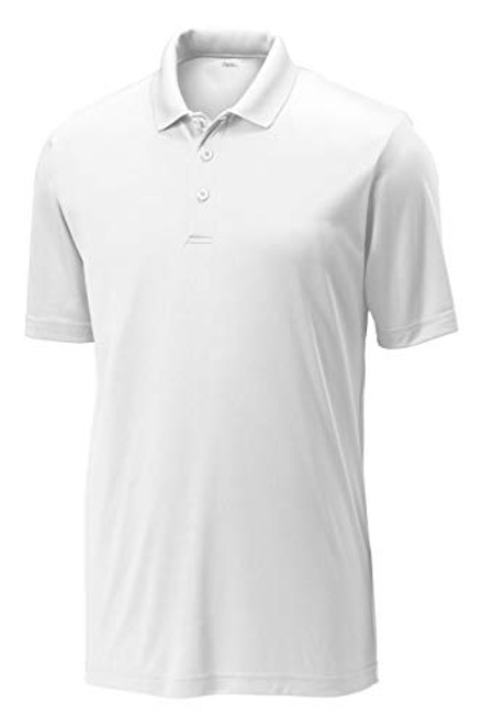 Opna Mens DryFit Golf Polo ShirtsWhiteLarge