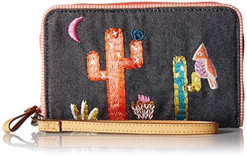 Vera Bradley Womens Grab  Go Wristlet with RFID Protection Desert Cardinals