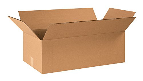 Aviditi 24128R Corrugated Cardboard Box 24 L x 12 W x 8 H Kraft for Shipping Packing and Moving Pack of 25