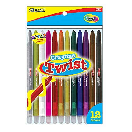 BAZIC 12 Color Propelling Crayon Case of 12