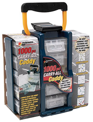 Performance Tool W5199 Organizer Tote with 1,000pc Home Fastener Assortments