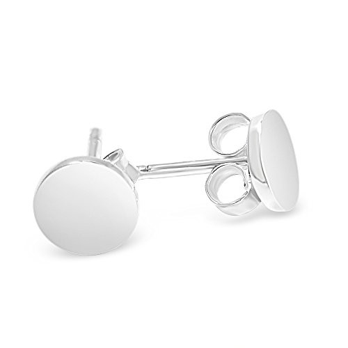 925 Solid Sterling Silver Tiny Circle Stud Earrings  Small Round Hypoallergenic  Allergy Free Jewelry