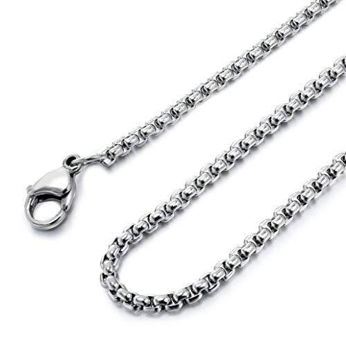 Besteel Womens Mens Stainless Steel Rolo Cable Wheat Chain Link Necklace 1636 Inch O2mm Wide18 in Besteel Womens Mens Stainless Steel Rolo Cable Wheat Chain Link Necklace 1636 Inch O2mm Wide18 in