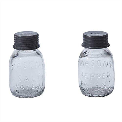 Park Designs Glass Mason Jar Salt & Pepper Set