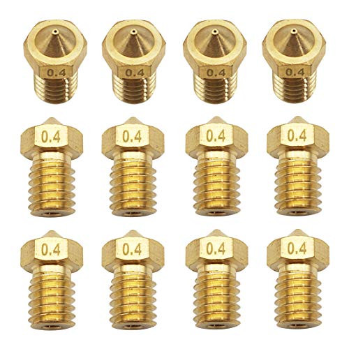Sipery 12Pcs 3D Printer Nozzles 04mm Brass Nozzle Extruder Print Head M6 Thread for 175mm 3D Printer Sipery 12Pcs 3D Printer Nozzles 04mm Brass Nozzle Extruder Print Head M6 Thread for 175mm 3D Printer