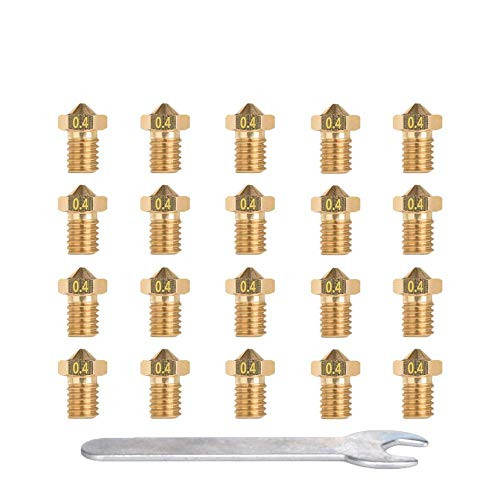 3Dman Nozzles M6 04mm Brass Nozzle Extruder Print Head for 3DM6 V5 V6 175mm Filament 3D Printer Parts 20pcs 3Dman Nozzles M6 04mm Brass Nozzle Extruder Print Head for 3DM6 V5 V6 175mm Filament 3D Printer Parts 20pcs