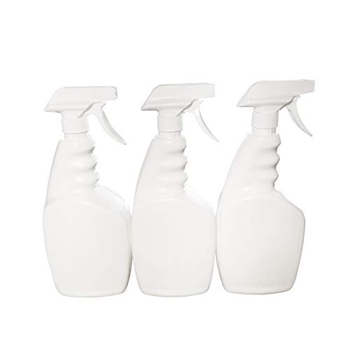 3 Pack  23 Ounce White HDPE Plastic Empty Spray Bottles w White 100 Recyclable Sprayer 28 mm 28400 Trigger Sprayers