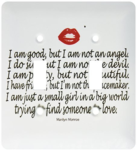 3dRose lsp_200908_2 Famous Marilyn Monroe Quote 2 Double Toggle Switch