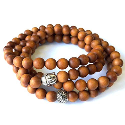 Agar Creations Mens Womens 108 Bead Sandalwood 8mm Mala Bracelet Yoga Meditation Beads Buddha Prayer Beads Agar Creations Mens Womens 108 Bead Sandalwood 8mm Mala Bracelet Yoga Meditation Beads Buddha Prayer Beads