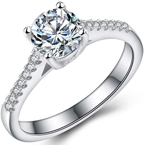 iSilver 925 Sterling Silver Wedding Engagement Ring Set Anniversary Statement Propose 7