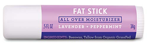FATCO Fat Stick and All Purpose Moisturizing Stick for Dry Areas on Your Face Lips and Body  Lavender  Peppermint 05 oz