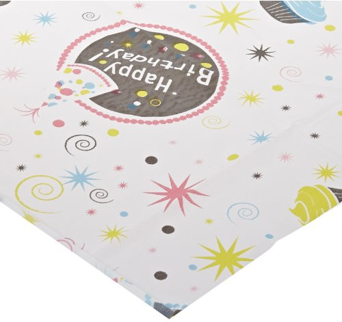 Party Essentials 54108 Rectangular Heavy Duty Plastic Tablecover 108 Length x 54 Width Adult Birthday Print Case of 24