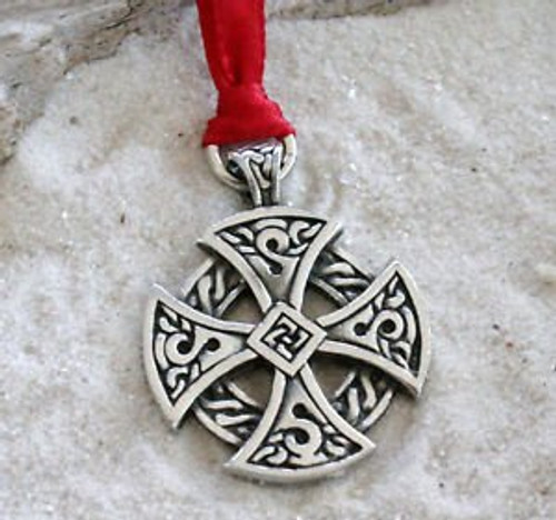 Trilogy Jewelry Pewter Solar Cross Celtic Irish Druid Christmas Ornament Holiday Decoration