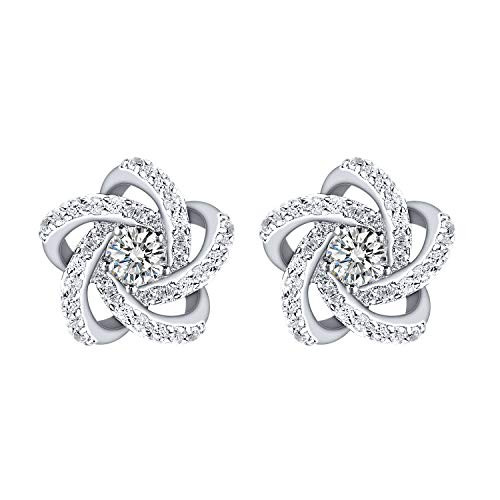 Flower Stud Earrings for Women 925 Sterling Silver Cubic Zirconia Rose Earrings Hypoallergenic Women Studs for Sensitive Ears Birthday Graduation Gifts for Her Flower Stud Earrings for Women 925 Sterling Silver Cubic Zirconia Rose Earrings Hypoallergenic Women Studs for Sensitive Ears Birthday Graduation Gifts for Her