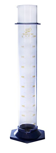 SEOH Graduated Cylinder Borosilicate Glass 2 Part Capacity ml 1000