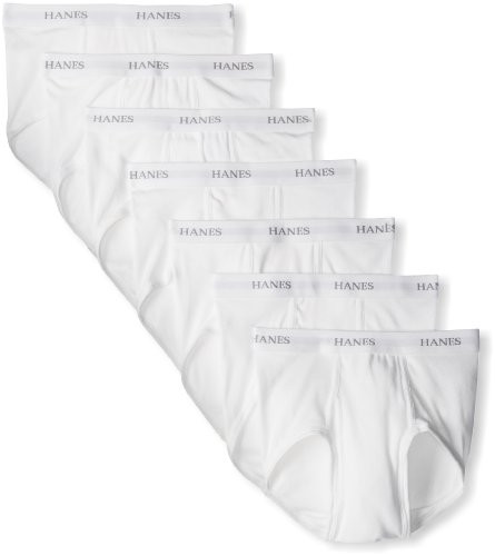 Hanes Ultimate Mens FreshIQ ComfortSoft Briefs 7 Pack White Large