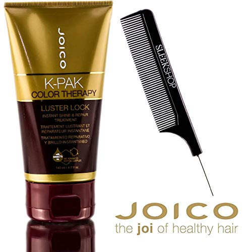 Joico K-Pak Color Therapy LUSTER LOCK - Instant Shine & Repair Treatment (with Sleek Steel Pin Tail Comb) (4.7 oz - ORIGINAL SIZE)