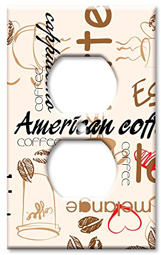 Art Plates Brand Electrical Outlet WallOVERSIZE Switch Plate  Coffee
