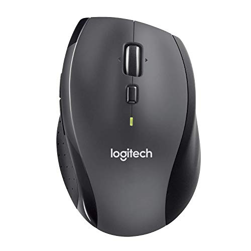 Logitech M705 Marathon Wireless Mouse  Long 3 Year Battery Life Ergonomic Sculpted RightHand Shape HyperFast Scrolling and USB Unifying Receiver for Computers and laptops Dark Gray