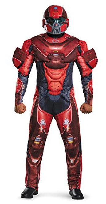 Disguise Mens Halo Spartan Muscle Costume Red Medium