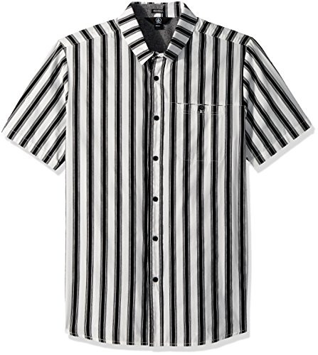 Volcom Mens Sunland Short Sleeve Button Up Shirt White S