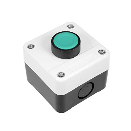 uxcell Push Button Switch Station Momentary NO Green 400V 10 6 A