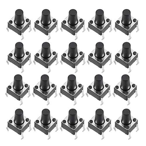 uxcell 6x6x9mm Panel MiniMicroSmall PCB Momentary Tactile Tact Push Button Switch DIP 20PCS