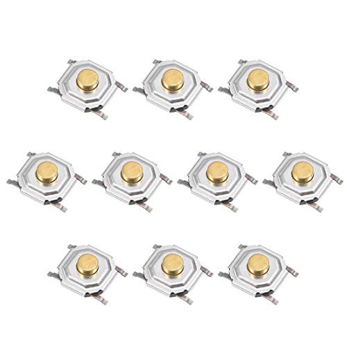 uxcell 10PCS 5x5x2mm Momentary Panel PCB SMD SMT Mount 4 Pins Push Button SPST Tactile Tact Switch