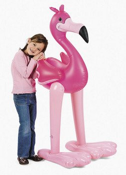 Fun Express 4.5' Giant Inflatable Pink Flamingo (Luau Party Tropical Decoration)