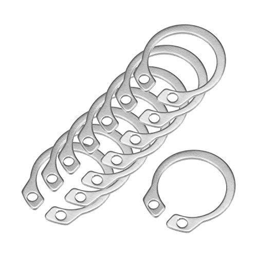 uxcell 202mm External Circlips CClip Retaining Shaft Snap Rings 304 Stainless Steel 50pcs