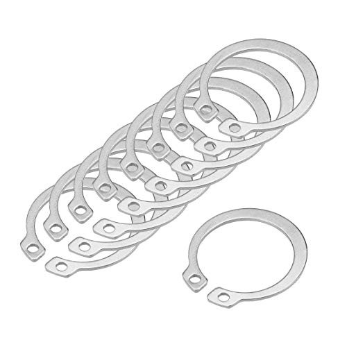 uxcell 273mm External Circlips CClip Retaining Shaft Snap Rings 304 Stainless Steel 50pcs