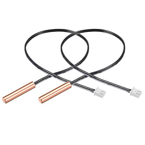 uxcell 2 Pcs 50K NTC Thermistor Probe 157 Inch Copper Sensitive Temperature Temp Sensor for Air Conditioner