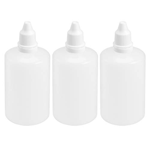uxcell Plastic Dropper Bottle 100ml34oz Small Mouth Drop Bottles Empty Squeezable Liquid Dropper Bottle 3pcs