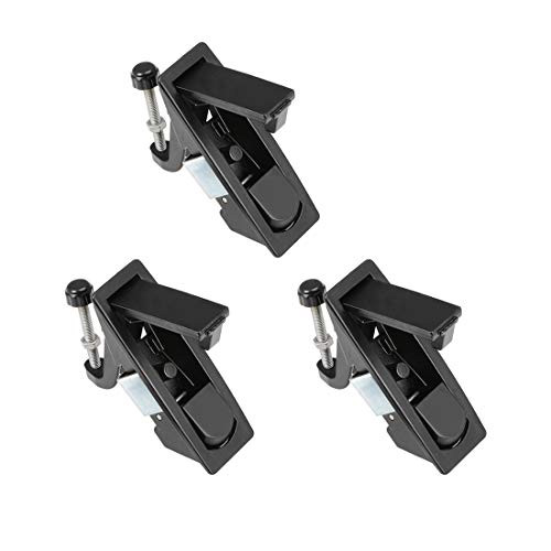 uxcell Electric Cabinet Panel Cam Lock Push Button Pop Up Door Lock KeylessBlack 6062 3pcs