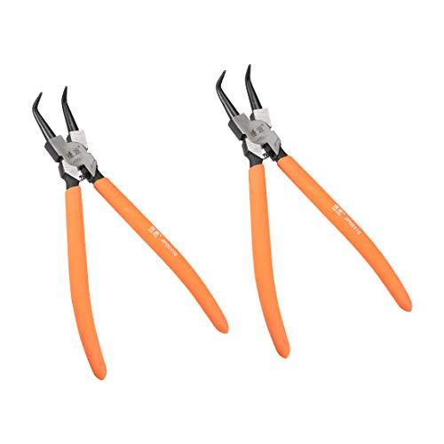 uxcell Internal Retaining Ring Pliers 90 Degree Bent Snap Ring Pliers Precision Circlip Pliers 9Inch 2 Pcs