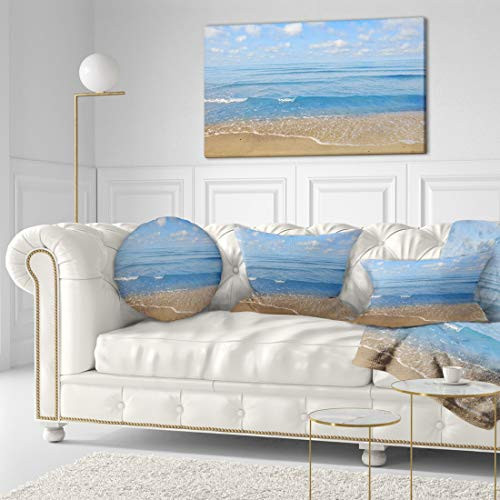 Design Art PT10363-40-20 Expansive Tropical Beach-Large Seashore Canvas Print-40X20, 20'' H x 40'' W x 1'' D 1P Blue