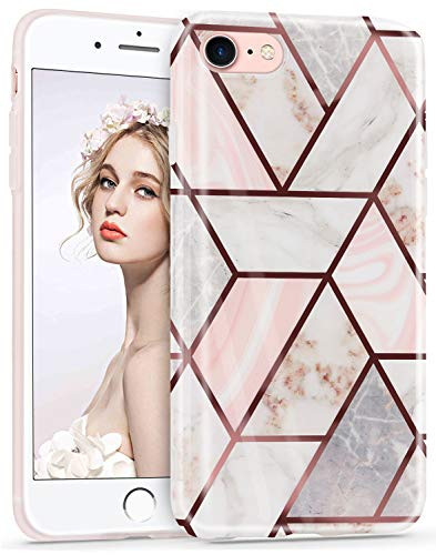 Imikoko iPhone 7 Case iPhone 8 Case iPhone SE 2020 Case Cute Marble Pattern Soft TPU Shockproof Protective Case for iPhone 78SE 2020