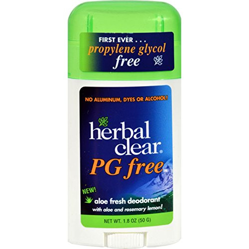 Herbal Clear Deodorant Stick  Aloe Fresh  Pg Free  18 oz Pack of 2